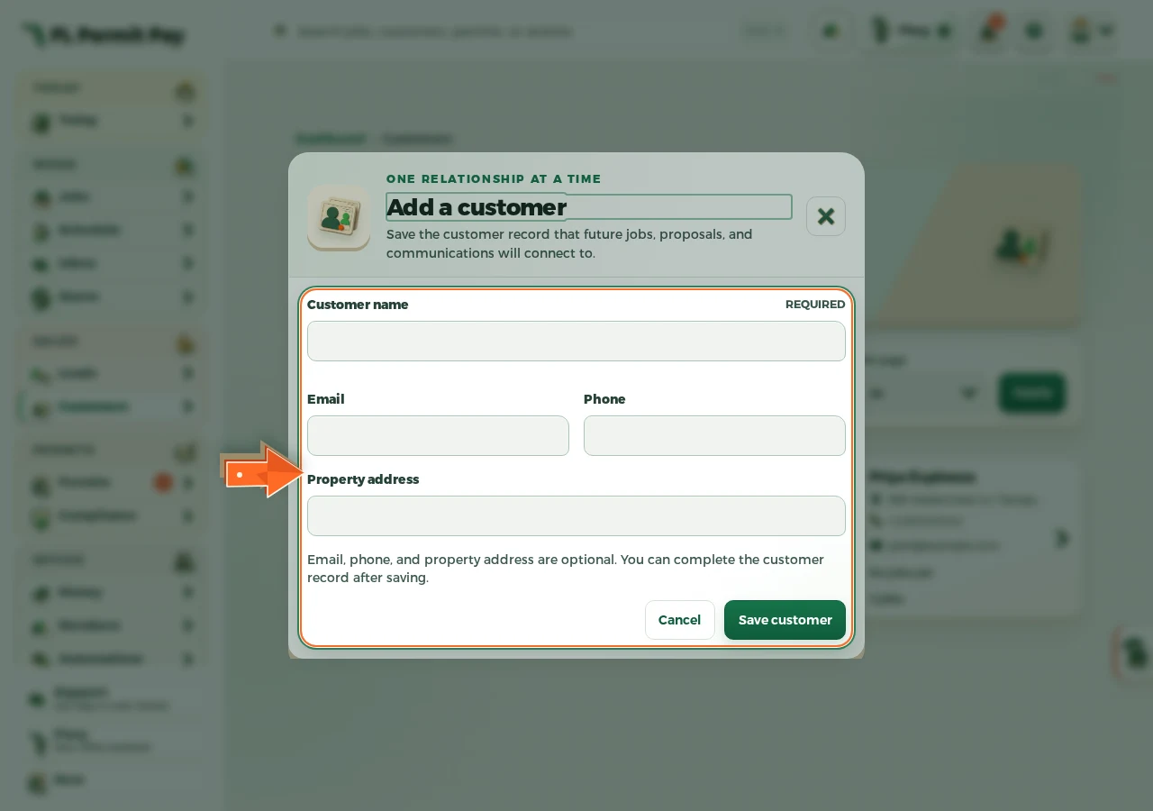Where to find it: Fill the record — the arrow points at the control