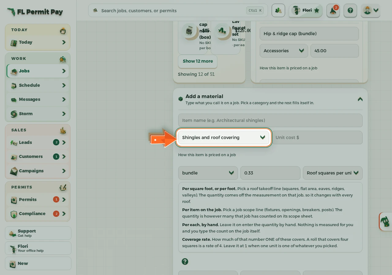 Where to find it: Pick the category - the arrow points at the control