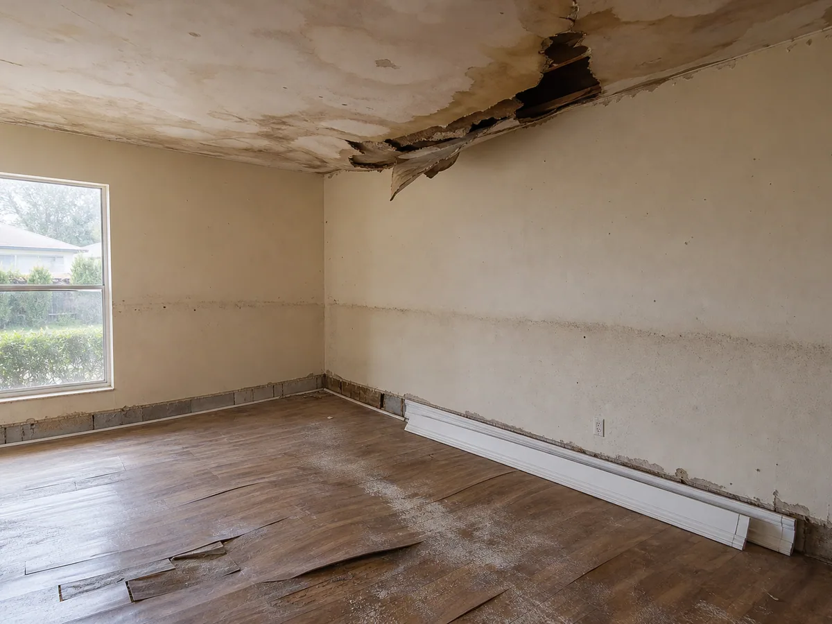 The roof before work started